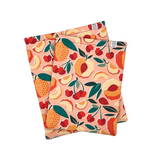 Peachy keen book sleeve - Made to Order