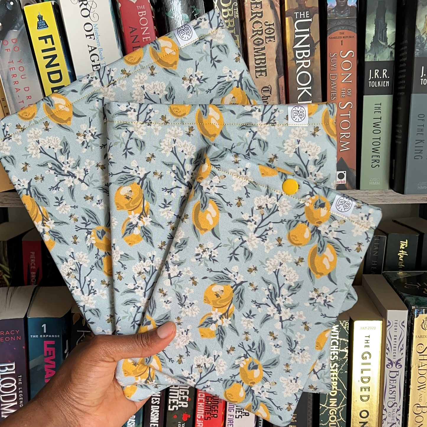 Lemon grove blue ereader sleeve - Made to Order