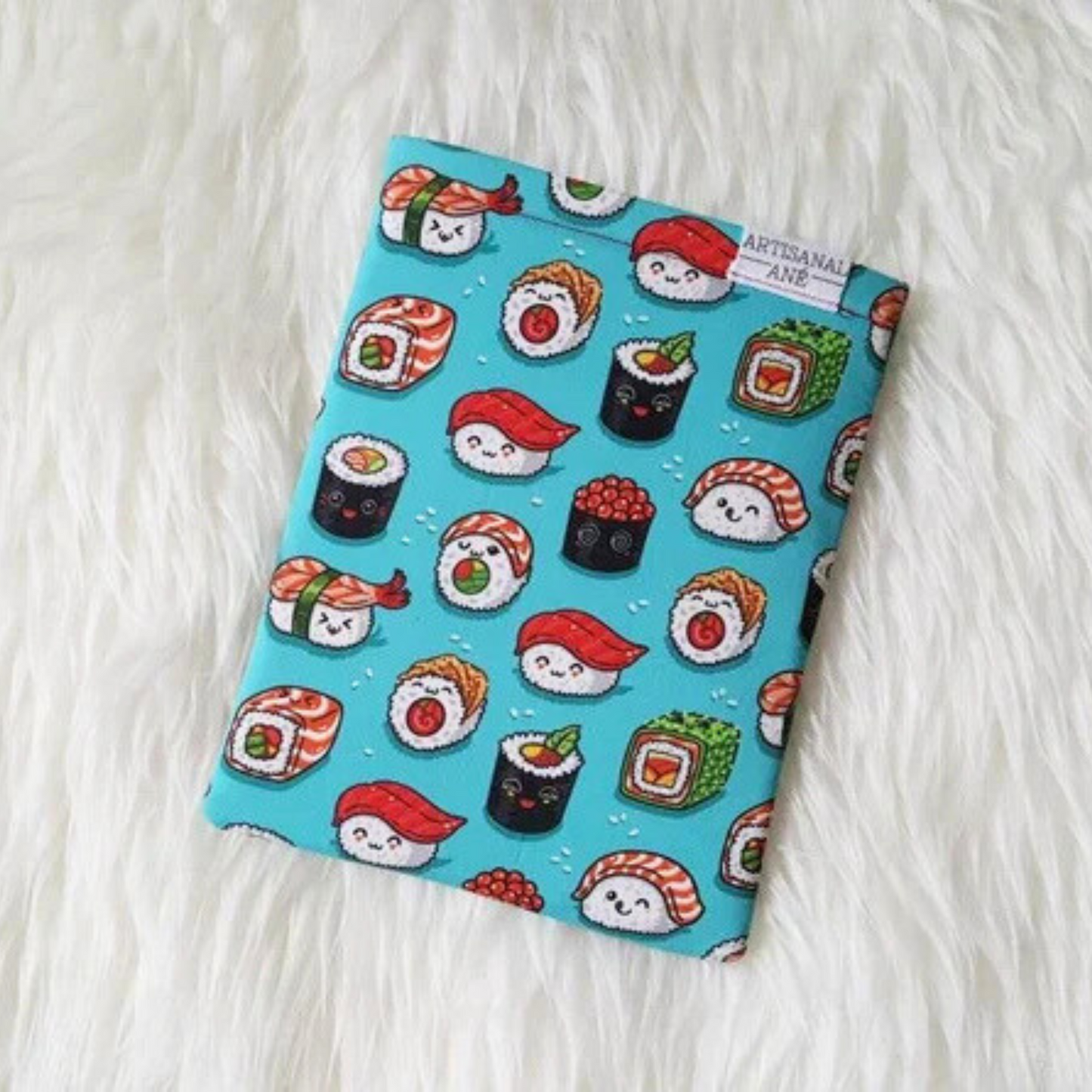 Cutie Sushi book sleeve - Made to Order