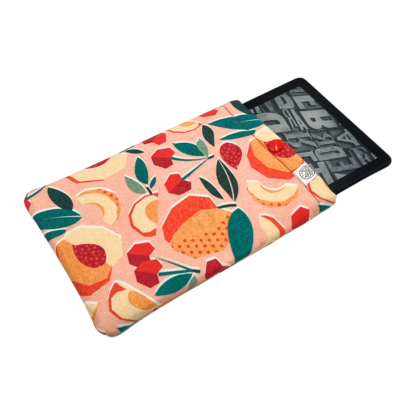 Peachy Keen ereader sleeve - Made to Order