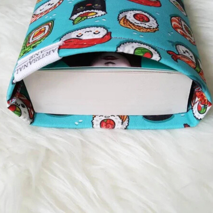 Cutie Sushi book sleeve - Made to Order