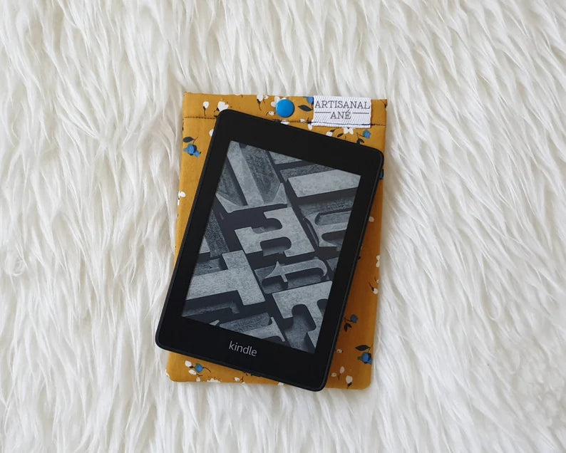 Yellow Meadow eReader sleeve - Made to order