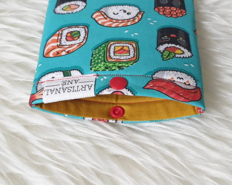 Cutie Sushi eReader sleeve - Made to order
