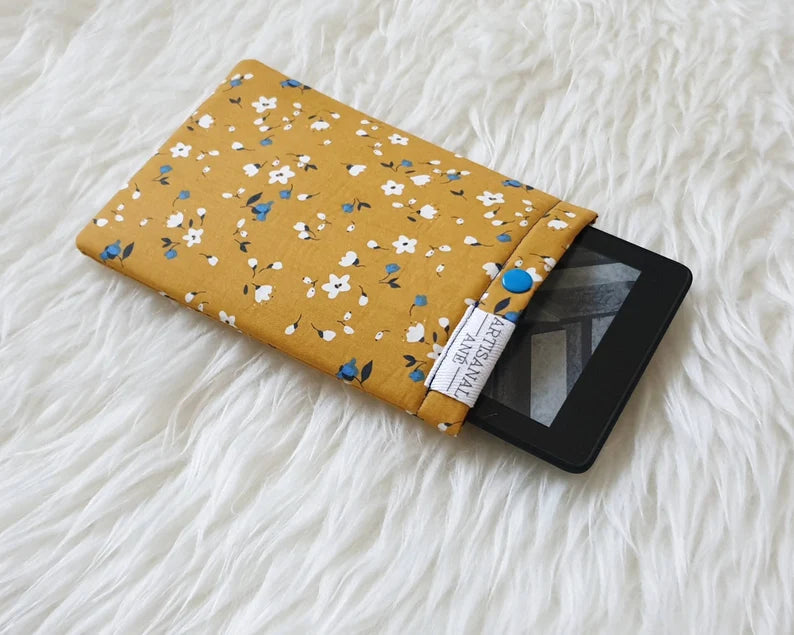 Yellow Meadow eReader sleeve - Made to order