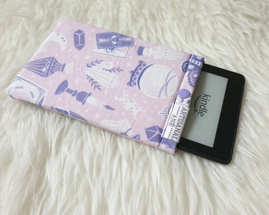 Mystical Items in pink eReader sleeve - Made to order